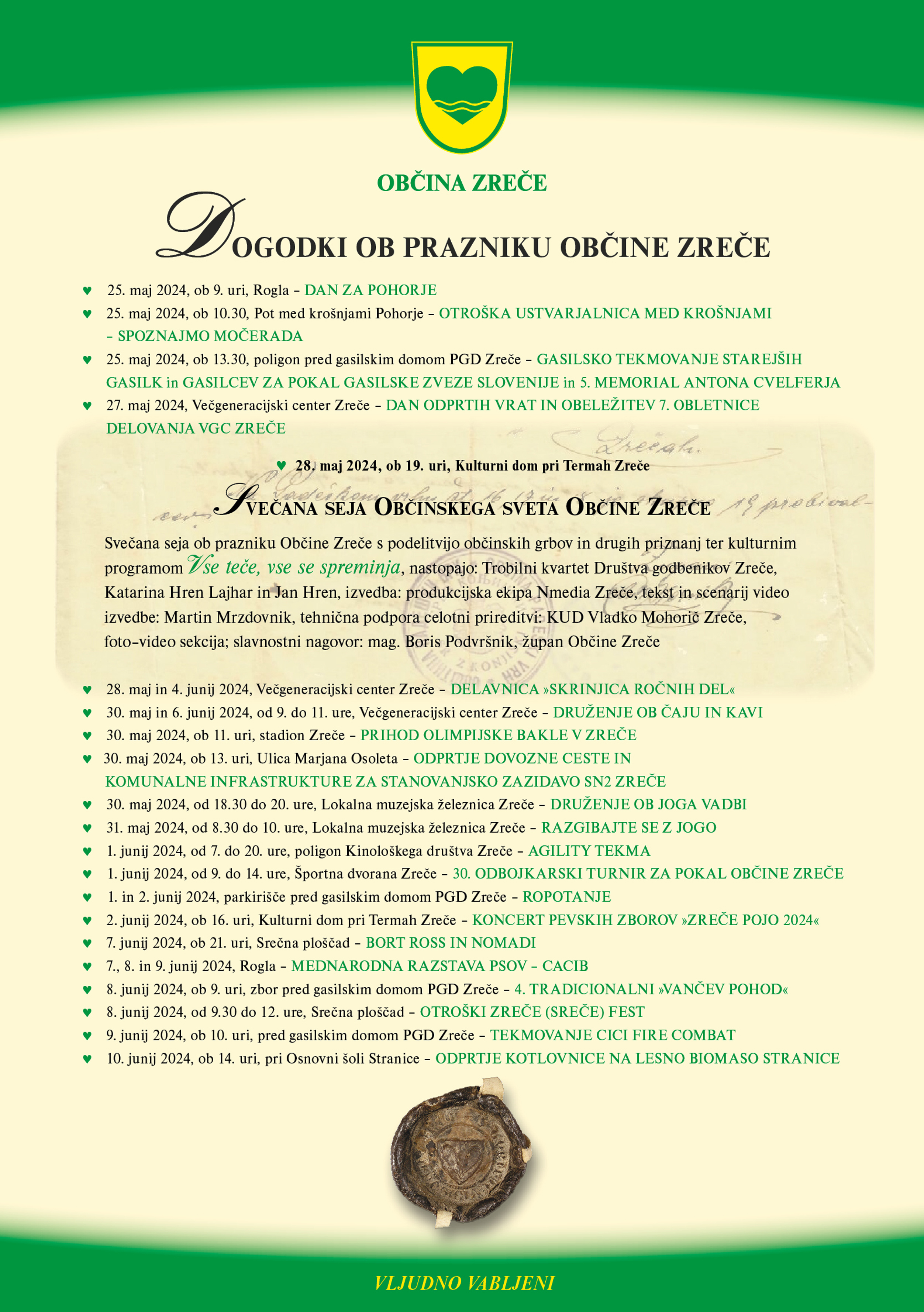 Dogodki ob prazniku Občine Zreče